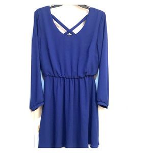 Lush dress in cobalt blue